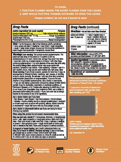 Daytime Severe Cold&amp;flu Pouch Back (Daytimeseverecold Flu Pouch Back)